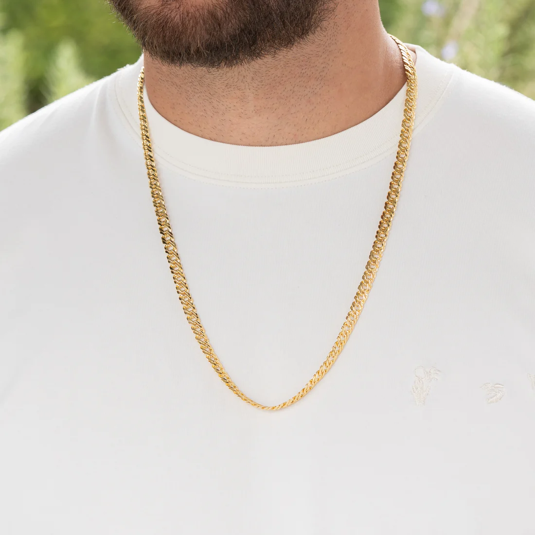 Cadena Entrelazada italiana para caballero en Oro Laminado 18K