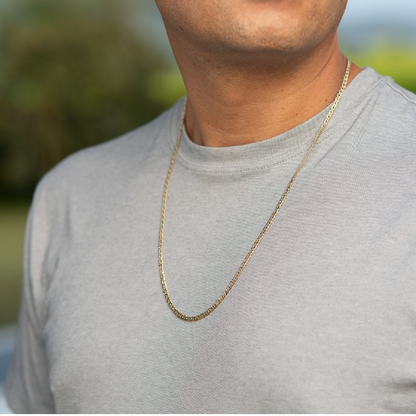 Cadena Entrelazada italiana para caballero en Oro Laminado 18K