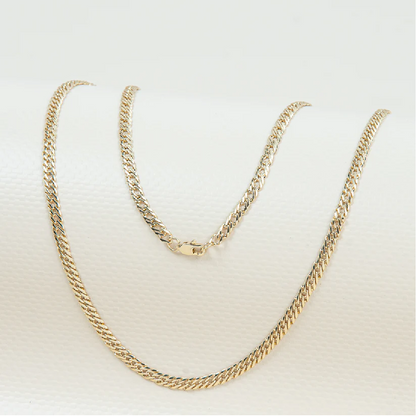 Cadena Entrelazada italiana para caballero en Oro Laminado 18K
